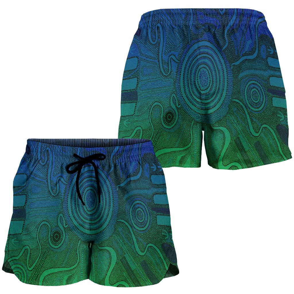 Torres Strait Islander Women's Shorts - Dhari Mask - Vibe Hoodie