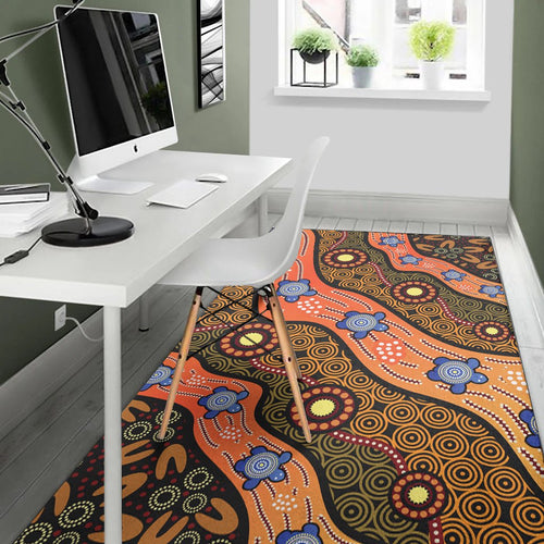 area-rug-aboriginal-dot-unique-style-turtle