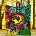 Australia Aboriginal Kangaroo Combine New Zealand Maori Kiwi Bird Blanket - LT2