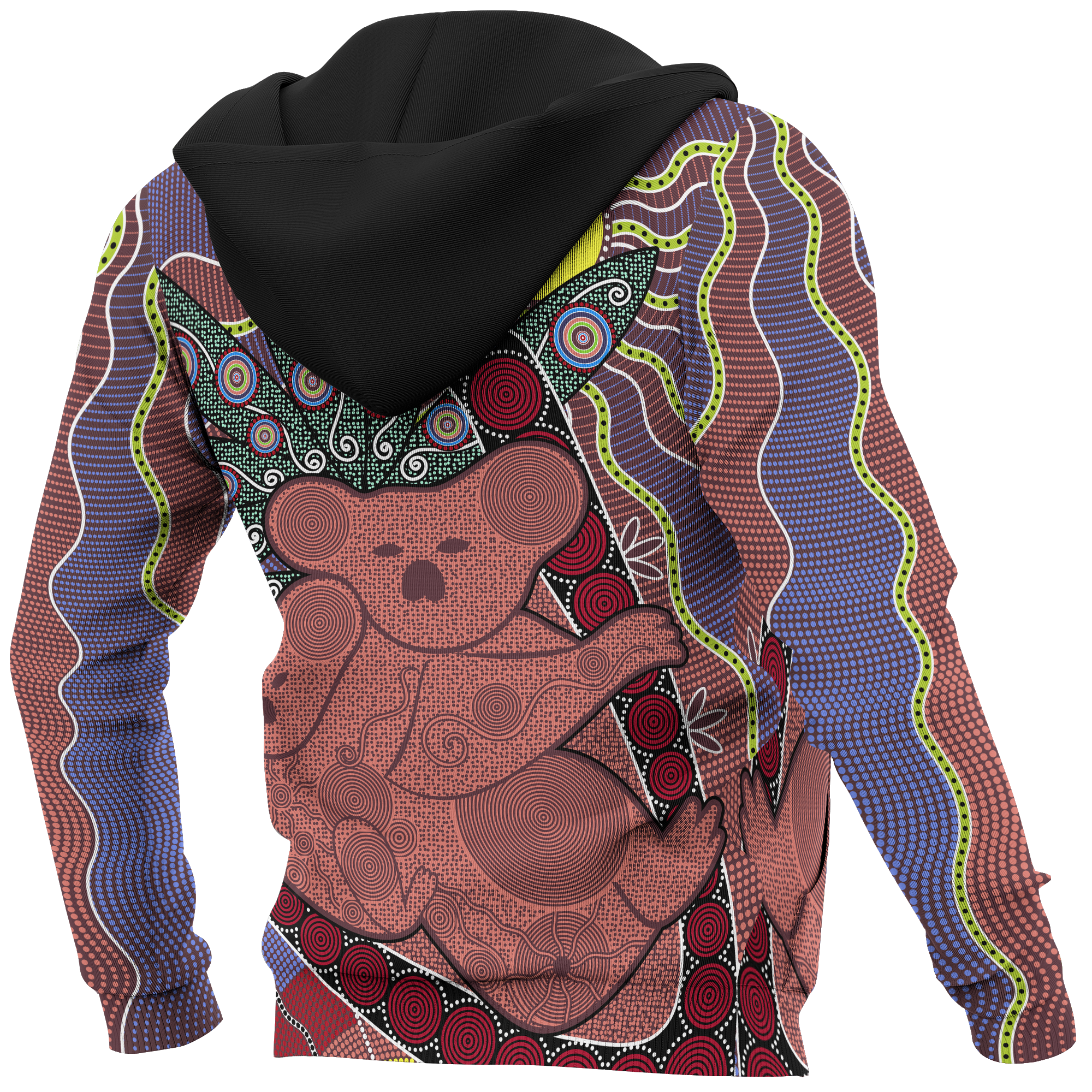 aboriginal-hoodie-koala-patterns-sun-dot-painting