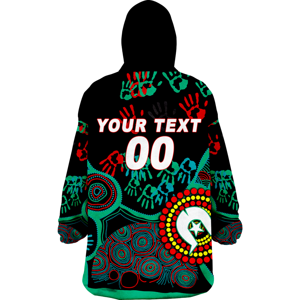 (Custom Personalised ) NAIDOC Week 2023 Aboriginal Art For Our Elders Wearable Blanket Hoodie - LT12