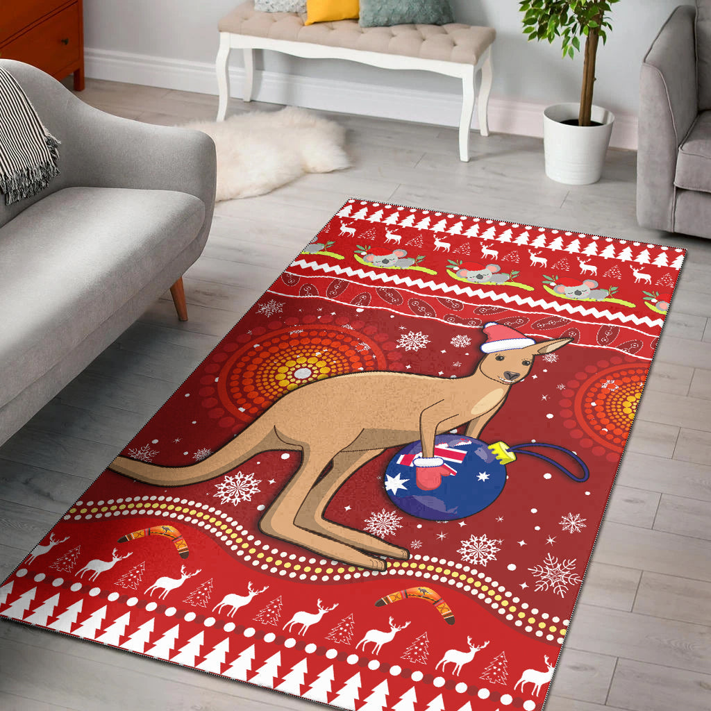 australia-christmas-area-rug-aboriginal-kangaroo