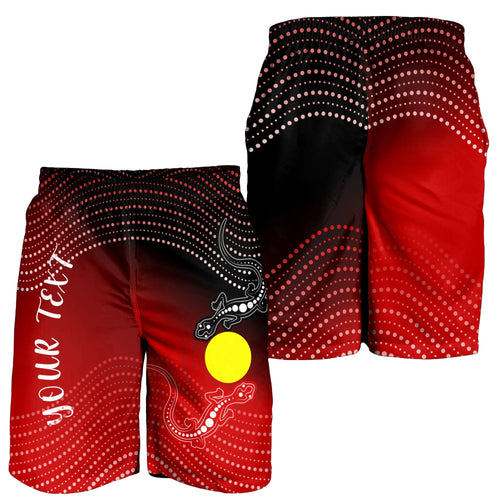 customaboriginal-mens-shorts-two-indigenous-lizard