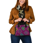 Shoulder HandBag - Aboriginal Turtle Purple Australia Dot Patterns  BN17v - Vibe Hoodie