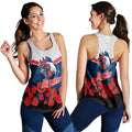 Roosters Anzac Day Women Tank Top - Indigenous Art