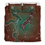 aboriginal-lizard-bedding-set-indigenous-dot-painting-art