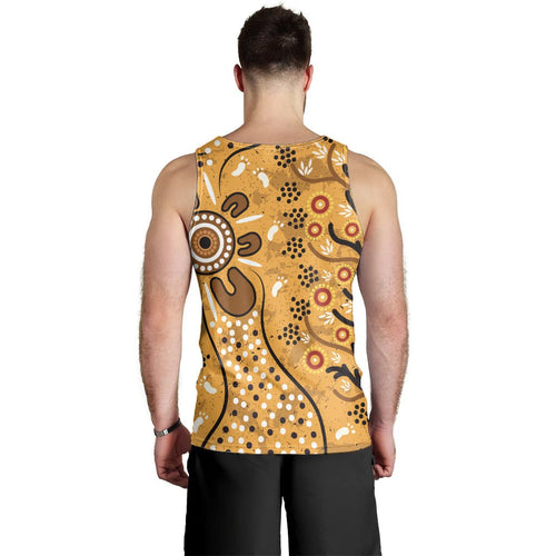 mens-tank-top-aboriginal-art-in-spring-style