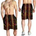 men-short-aboriginal-dot-panting-art-stripe-lines