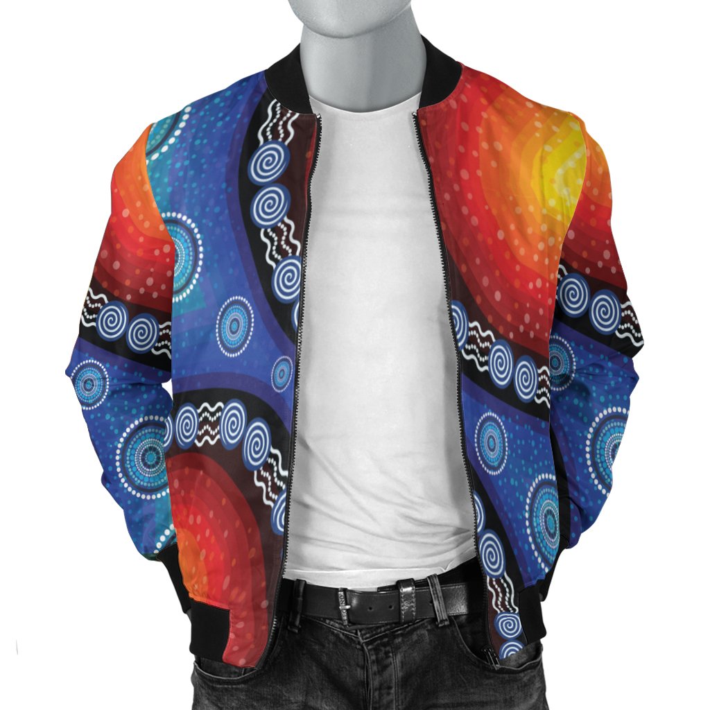 bomber-jacket-aboriginal-color-dot-painting