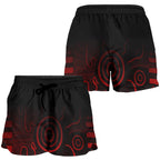 Aboriginal Women's Shorts - Indigenous Flag Grunge Style - Vibe Hoodie