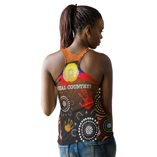 Naidoc Women's Racerback Tank - Heal Country 2021 - Vibe Hoodie