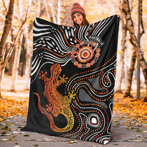 aboriginal-premium-blanket-lizard-sunshine