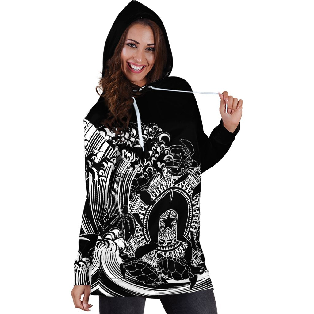 aboriginal-hoodie-dress-torres-strait-islands-in-wave-black