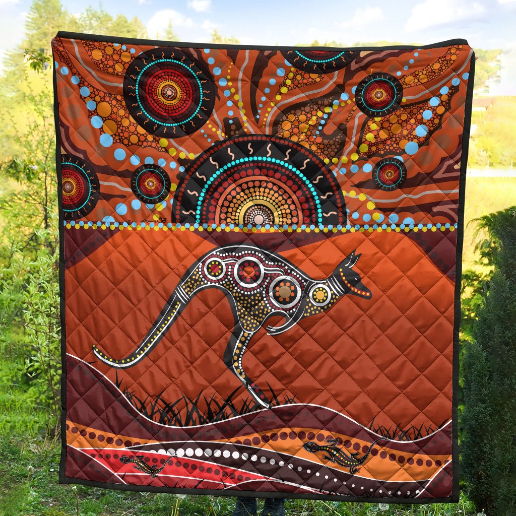 aboriginal-premium-quilt-kangaroo-with-dot-painting