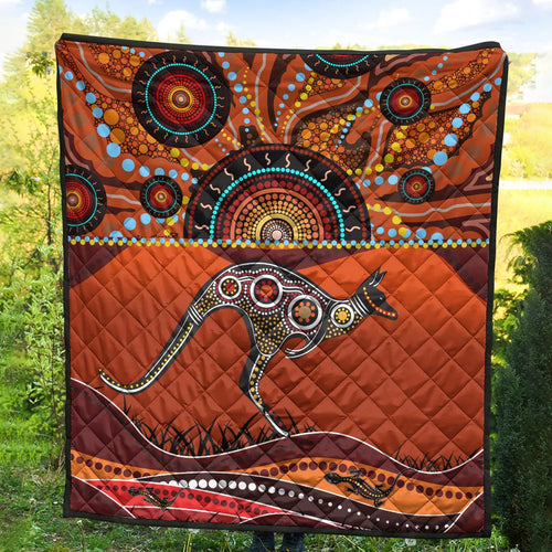 aboriginal-premium-quilt-kangaroo-with-dot-painting