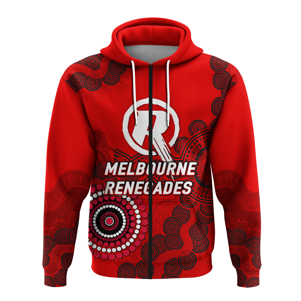 Melbourne Renegades Aboriginal Art Cricket 2022 Hoodie - LT12