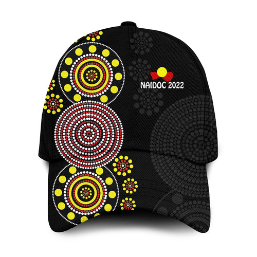 NAIDOC Week 2022 Cap Version 02 Aboriginal Dot GET UP LT13