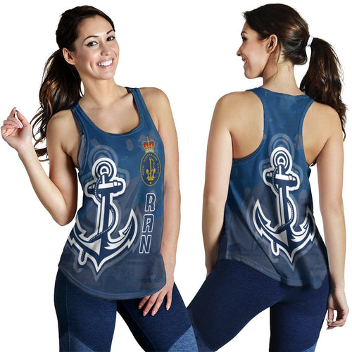 Navy Women's Racerback Tank - Royal Navy Pride - Vibe Hoodie