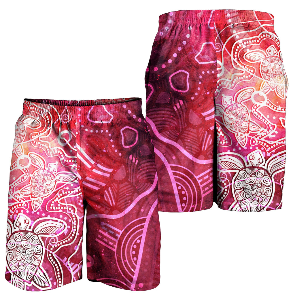 aboriginal-men-short-sea-turtle-with-indigenous-patterns-pink