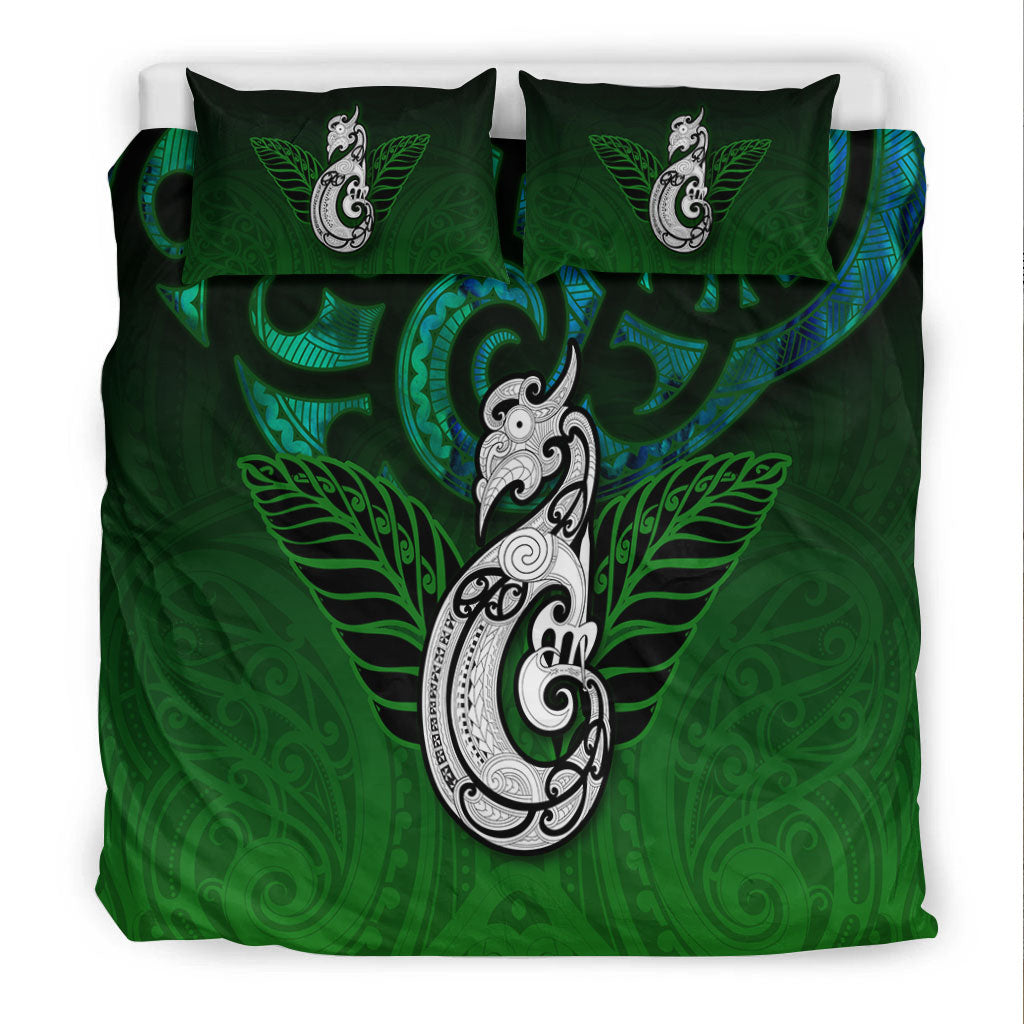 new-zealand-maori-bedding-set-paua-shell-green