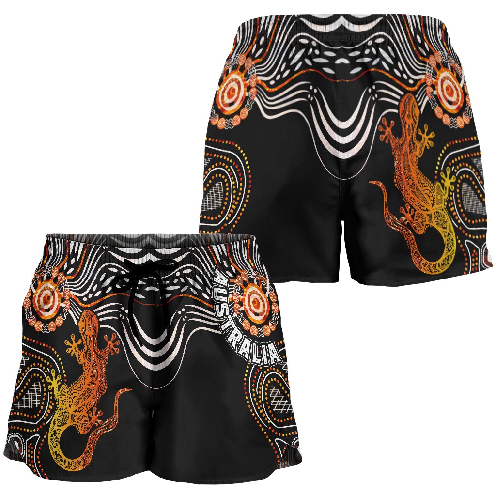 Aboriginal Women's Shorts - Lizard Sunshine - Vibe Hoodie