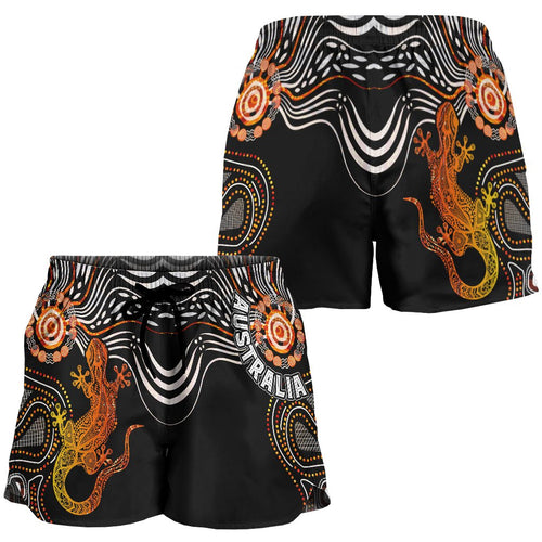 Aboriginal Women's Shorts - Lizard Sunshine - Vibe Hoodie