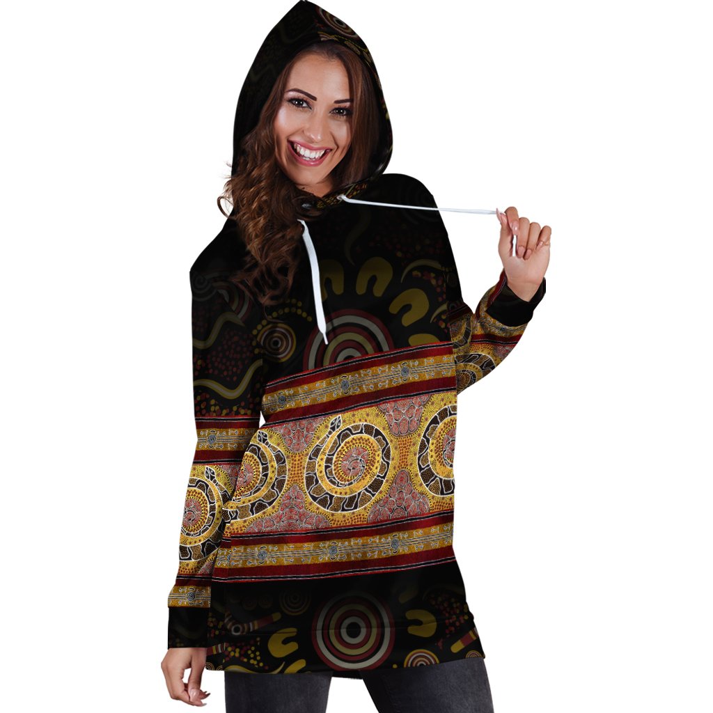 Hoodie Dress -  Snake Dot Panting Art - Vibe Hoodie