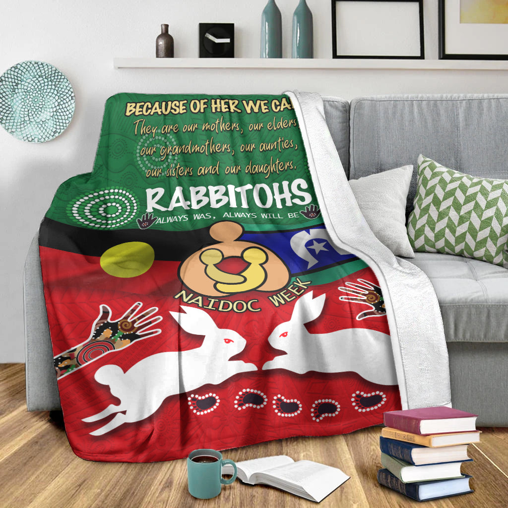 south-sydney-rabbitohs-premium-blanket-naidoc-week-indigenous