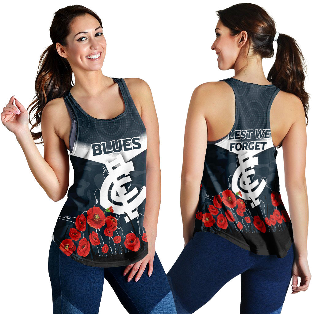 Blues Anzac Day Women Tank Top - Indigenous Art