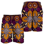 aboriginal-mens-shorts-flowers-dot-panting-art