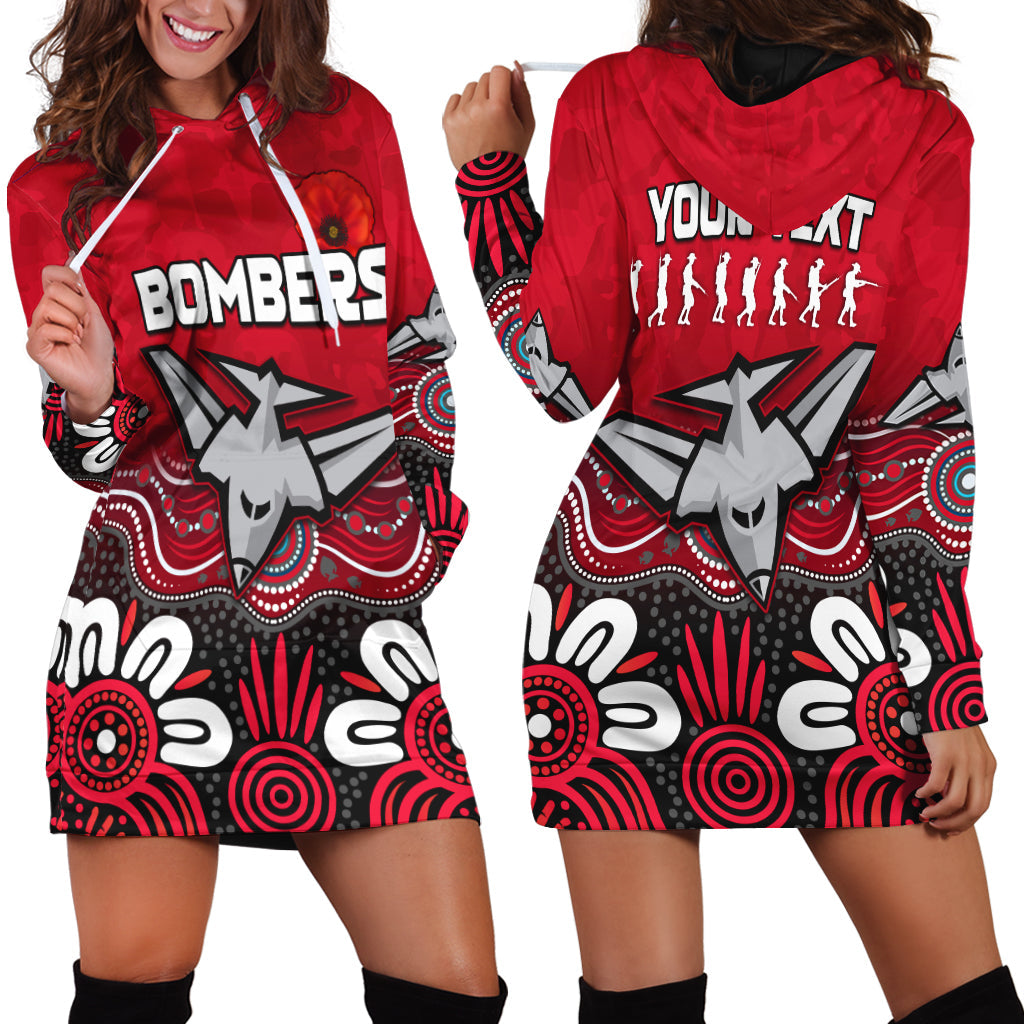 custom-personalised-bombers-anzac-2022-hoodie-dress-essendon-football-aboriginal-remember-them