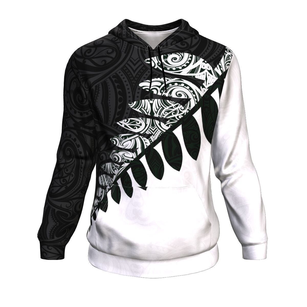new-zealand-silver-fern-hoodie-black-white