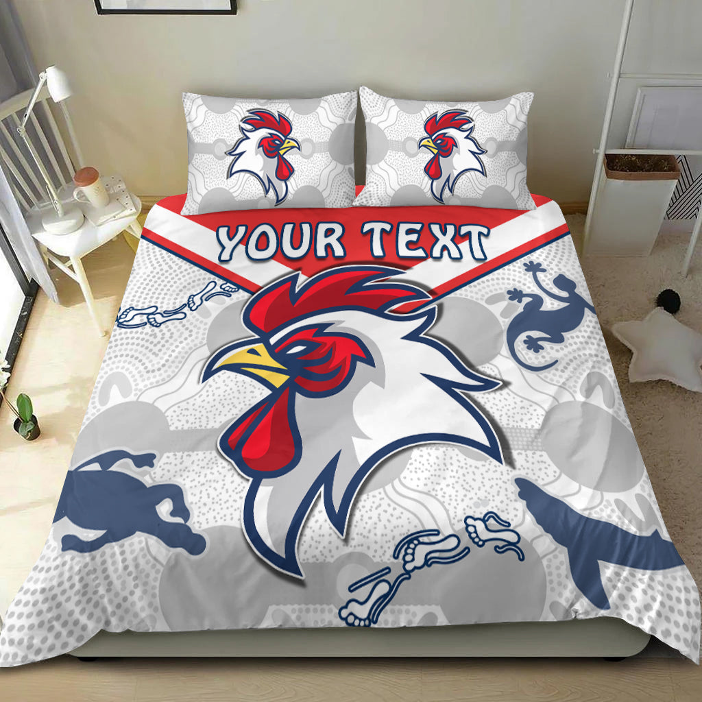 custom-personalised-roosters-bedding-set-sydney-indigenous-version-white