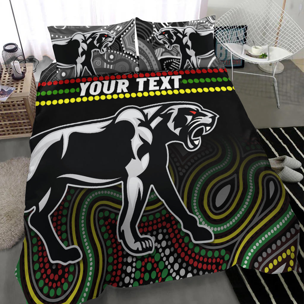custom-personalised-panthers-indigenous-bedding-set-premiers-penrith-champion