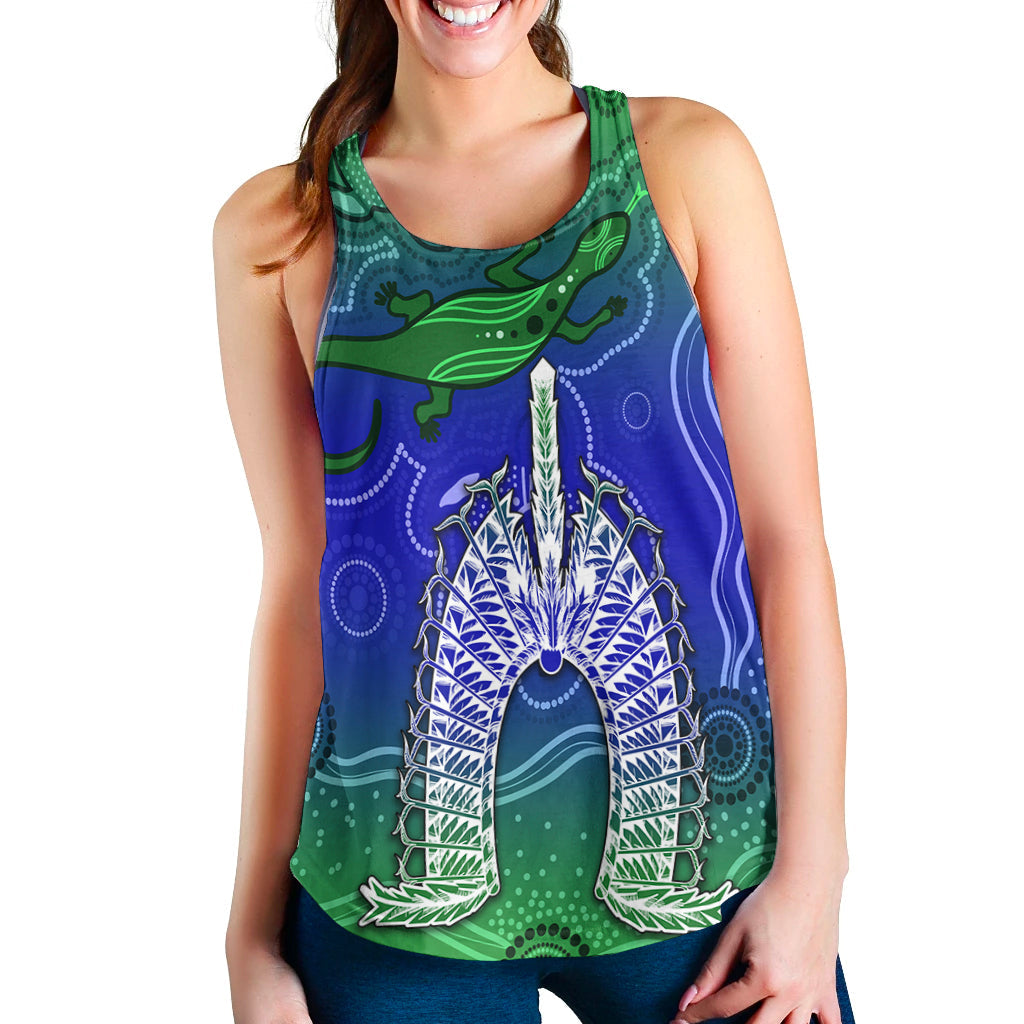 torres-strait-islands-women-racerback-tank-aboriginal-art-lizard-symbol-peace