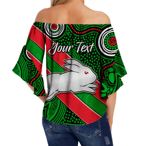 custom-personalised-rabbitohs-indigenous-off-shoulder-waist-wrap-top-brave