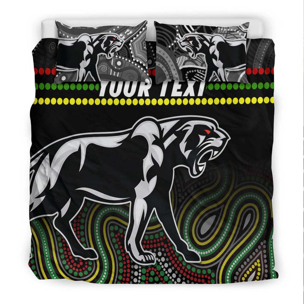 custom-personalised-panthers-indigenous-bedding-set-premiers-penrith-champion