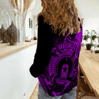 custom-personalised-aboriginal-torres-strait-islands-in-wave-purple-women-casual-shirt