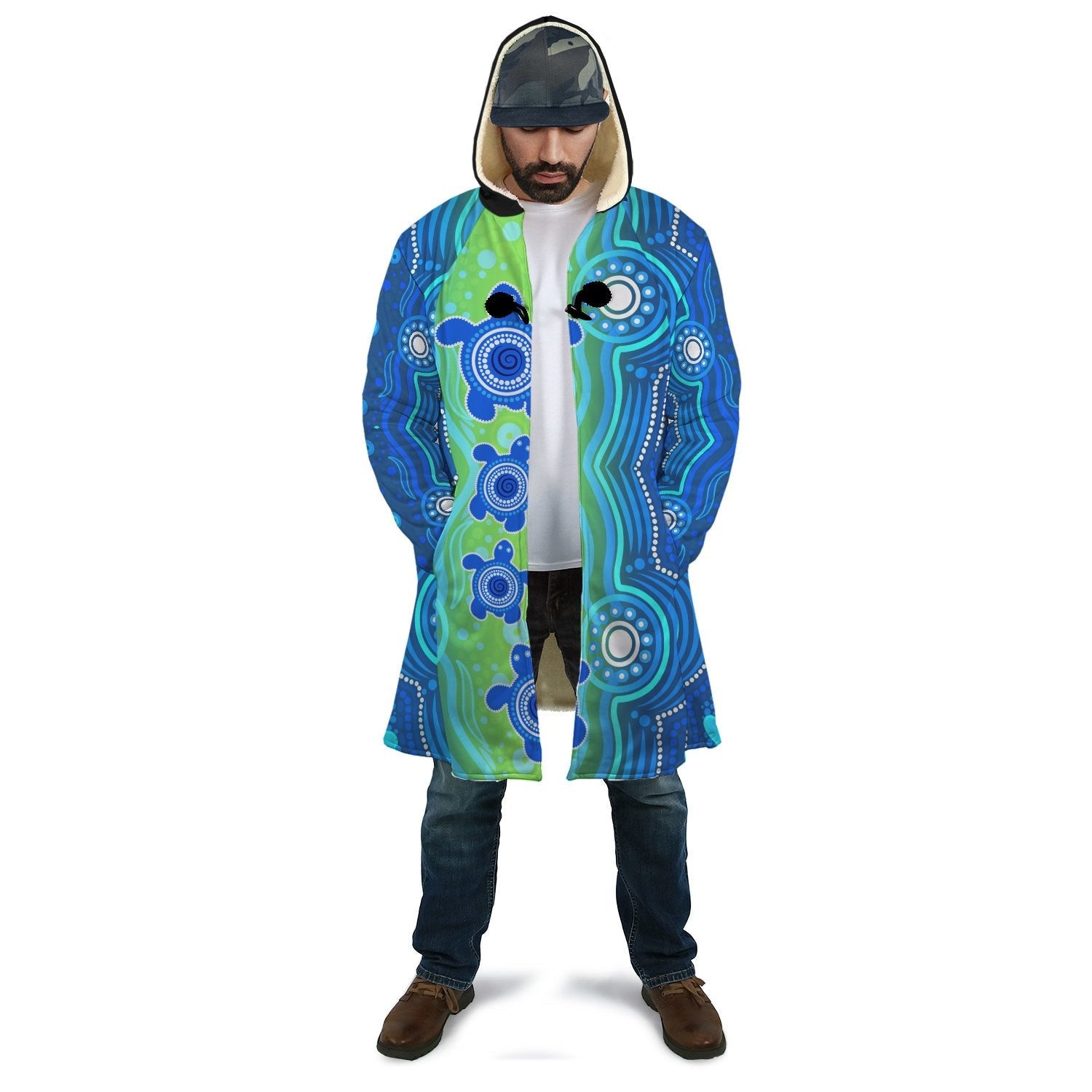 1staustrali-aboriginal-cloak-aboriginal-turtle-family