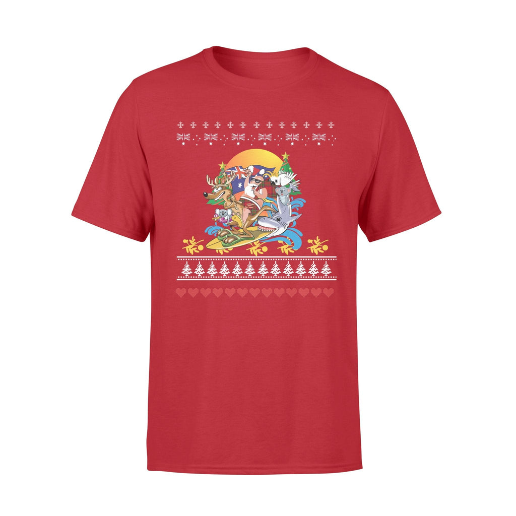 christmas-t-shirt-santa-claus-t-shirt-surfing-unisex
