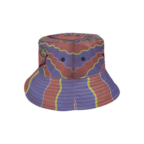 aboriginal-bucket-hat-koala-sun-dot-painting-circle-patterns