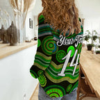 custom-text-and-number-women-casual-shirt-aboriginal-dot-unique-style-green
