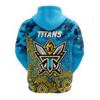 Titans Rugby ANZAC Day Camouflage Indigenous Art Hoodie - LT12