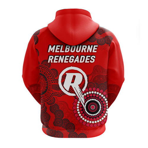 Melbourne Renegades Aboriginal Art Cricket 2022 Hoodie - LT12
