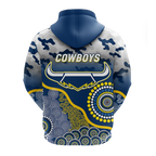 Cowboys Rugby ANZAC Day Camouflage Indigenous Art Hoodie - LT12