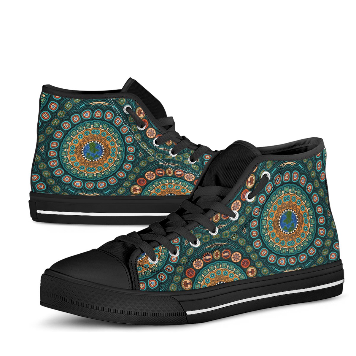 high-top-shoe-aboriginal-green-dot-painting-with-earth