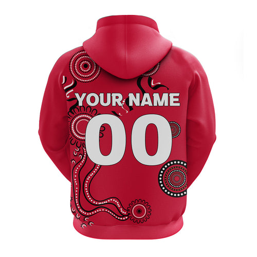 custom-personalised-western-sydney-wanderers-hoodie-indigenous-dot-painting-art