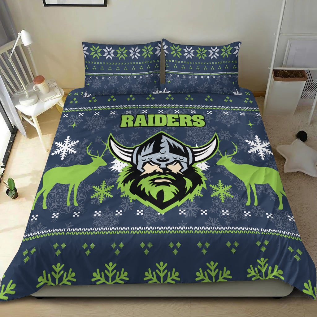 canberra-raiders-bedding-set-christmas-ugly-style