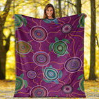 premium-blanket-aboriginal-turtle-purple-australia-dot-patterns