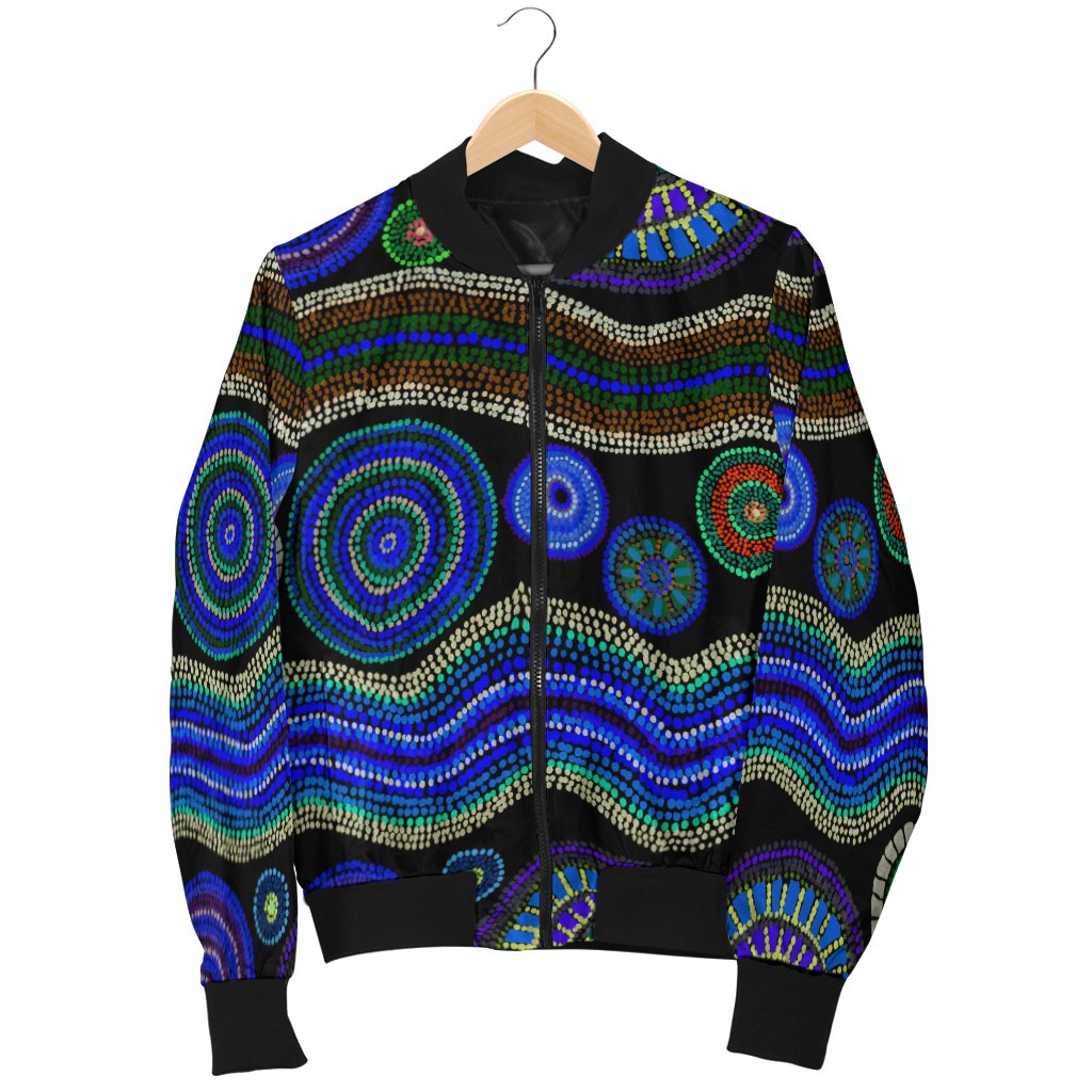 bomber-jacket-aboriginal-dot-unique-style-blue